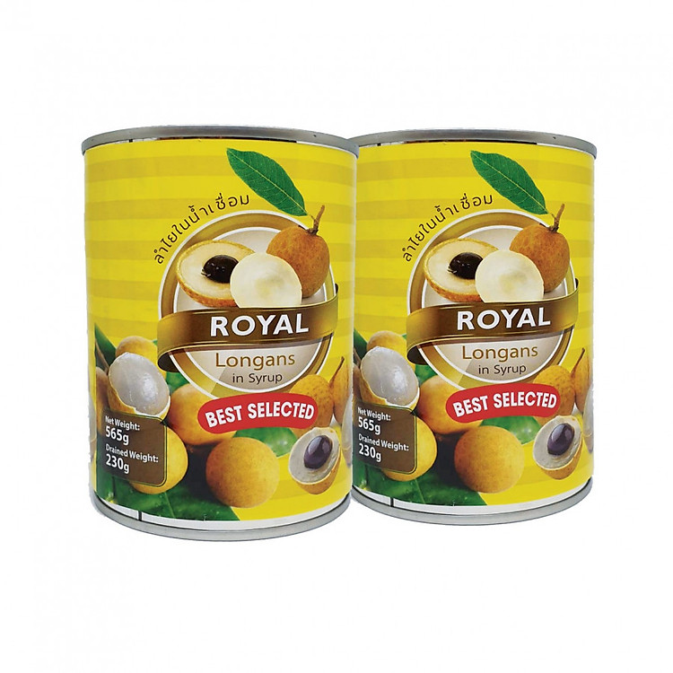 Combo 2 Hộp Nhãn Ngâm Đường Royal Thái Lan 565g
