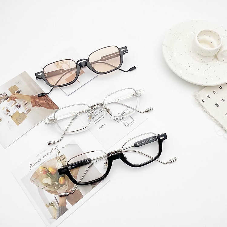 Kính mát chống tia UV, kính râm viền đen tròng nhiều màu siêu xinh