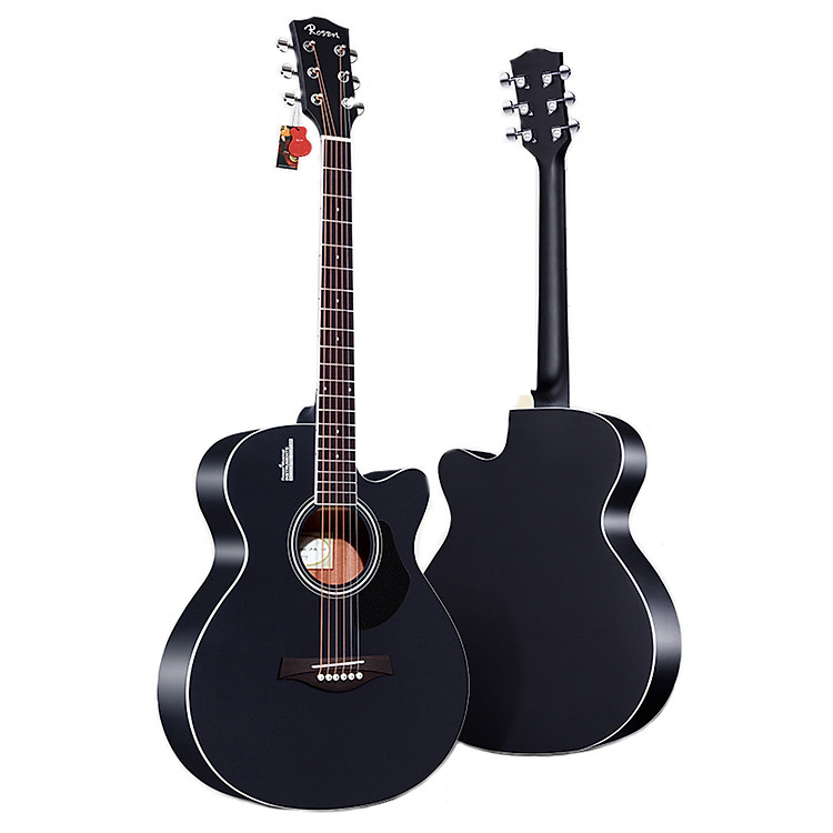 Đàn Guitar Acoustic Rosen G11 Màu Đen Dáng A (Size 40) - Phân Phối Chính Hãng - Kèm móng gảy DreamMaker