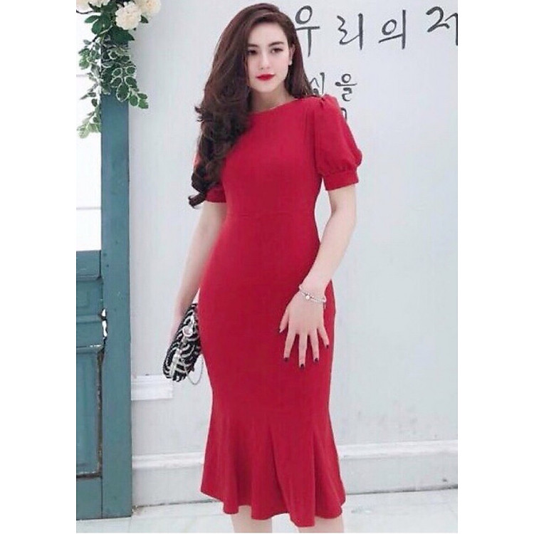 Đầm đỏ đuôi cá v2