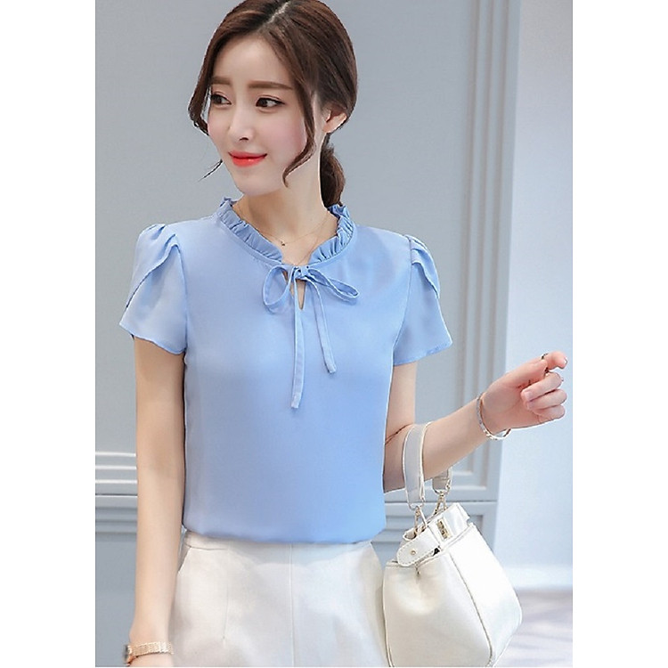 Áo Kiểu Cổ Bèo Tay Búp Sen - mã SSL1192
