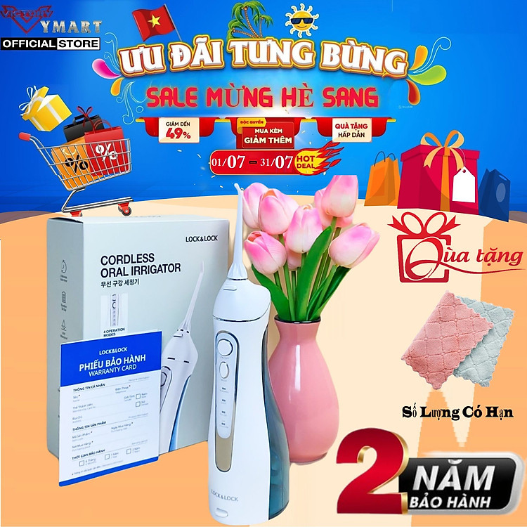 Máy Tăm Nước Không Dây Lock&Lock Cordless Oral Irrigator ENR156BLU - Màu Xanh Da Trời
