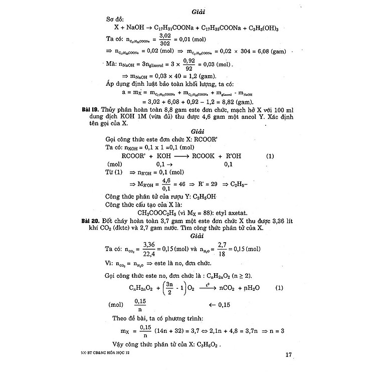 500 Bài Tập Cơ Bản Và Nâng Cao Hoá Học 12 - Ảnh 6