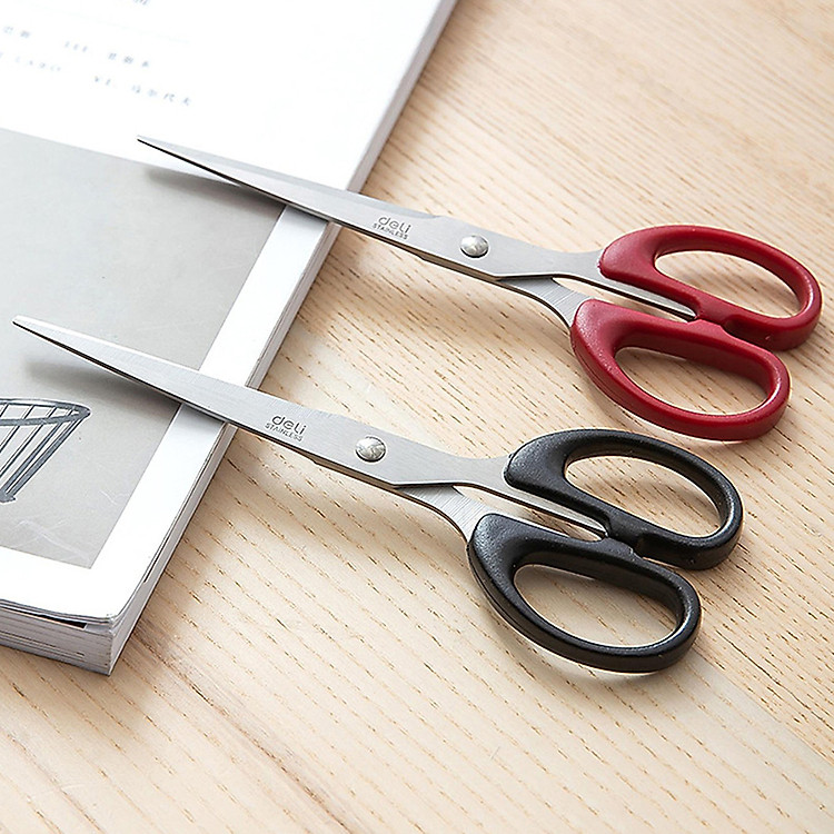 Combo 2 Kéo Văn Phòng Deli 180mm E6009 - Màu Ngẫu Nhiên