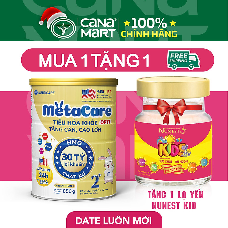 Chọn mua tại Shopee: Sữa bột Nutricare Metacare OPTI 2+ 850g mua giá tốt nhất tại Shop Mall