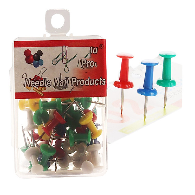 Đinh ghim bảng vải hộp 35 cái