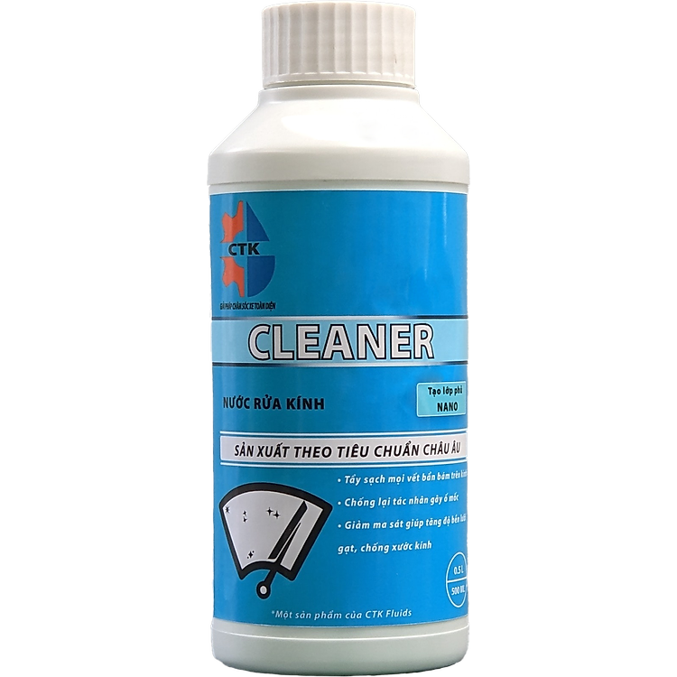 Nước Rửa Kính Ô Tô CTK Chính Hãng, Dung Tích 1 Lít, 4 Lít, Tẩy Sạch Vết Bẩn, Không Tạo Cặn Axit, Không Ăn Mòn, Sản Xuất Theo Tiêu Chuẩn Châu Âu
