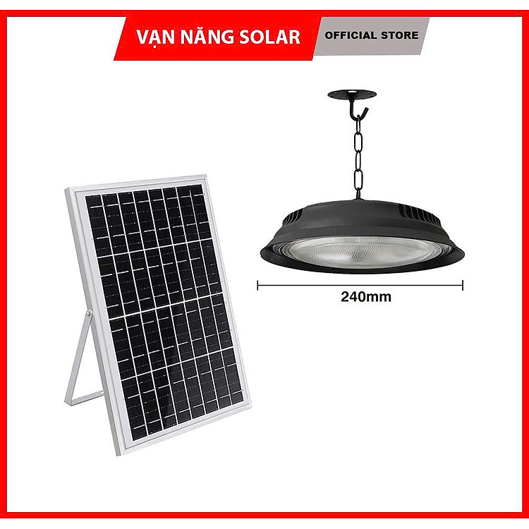 Đèn Thả Trần Năng Lượng Mặt Trời VẠN NĂNG SOLAR 100w ánh sáng vàng - trắng - trung tính