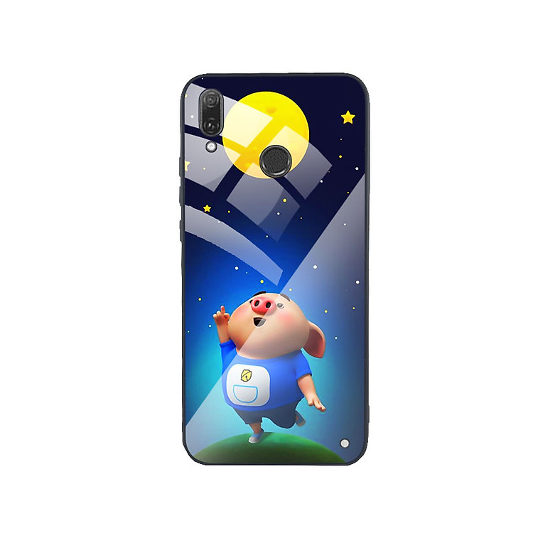Ốp Lưng Kính Cường Lực cho điện thoại Huawei Y9 2019 - Pig Cute 07