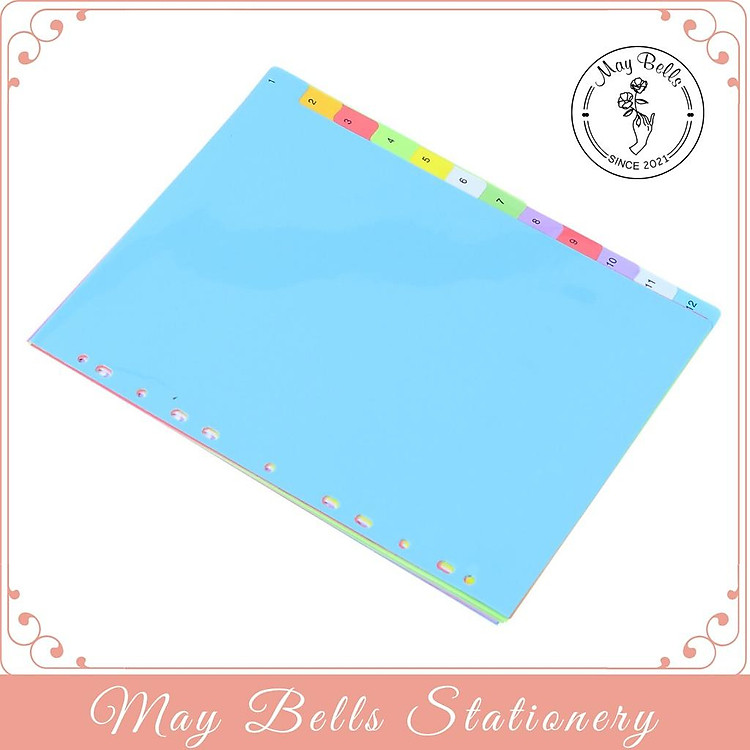 Bìa Phân Trang Nhựa 10 - 12 - 31 Số, 24 chữ cái, Bìa Phân Trang Giấy