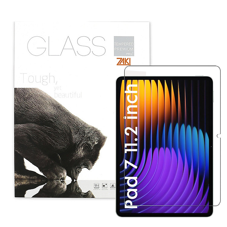 Dán màn hình cường lực cho Xiaomi Pad 7/7 Pro 11.2"/6S Pro 12.4"/6/6 Pro 9H 2.5D Zaki - Hàng Chính Hãng