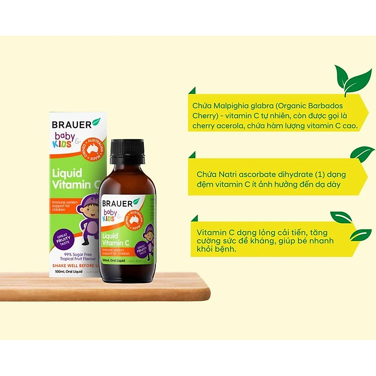 Brauer Kids Vitamin C 100ml Đảm bảo Ưu đãi - Hình ảnh 5