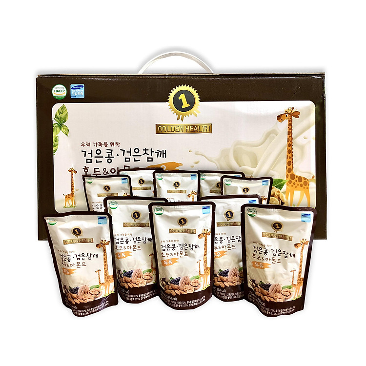 1 thùng Sữa Dinh Dưỡng Tăng Chiều Cao từ Óc chó Hạnh nhân Đậu đen hiệu Golden Health (thùng 20 bịch 195ml)
