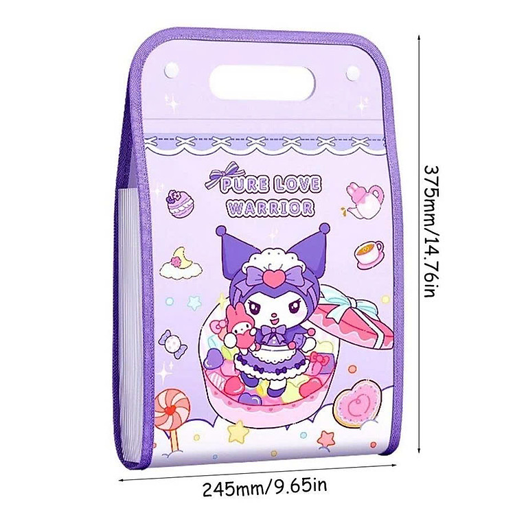 Bìa lưu trữ giấy A4 13 lớp trong suốt, nút bấm quai xách - Ảnh 7