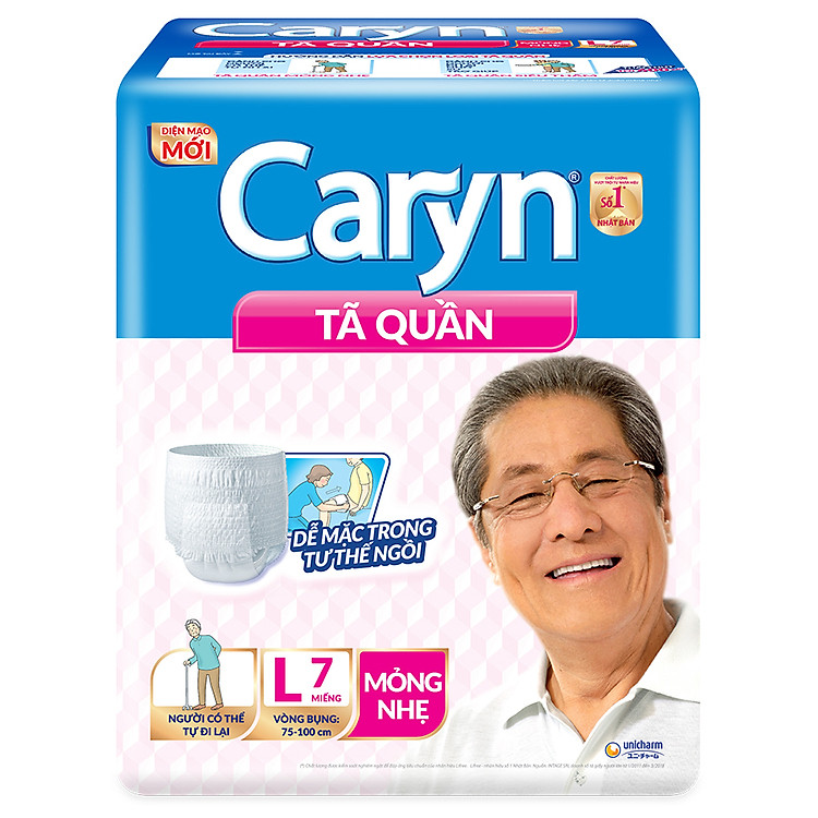 Tã Quần Mỏng Nhẹ Caryn Gói Lớn L7 (7 Miếng)