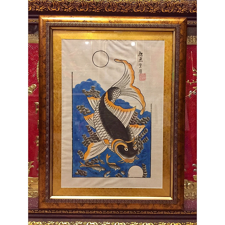 Tranh dân gian Đông Hồ, Lý Ngư Vọng Nguyệt