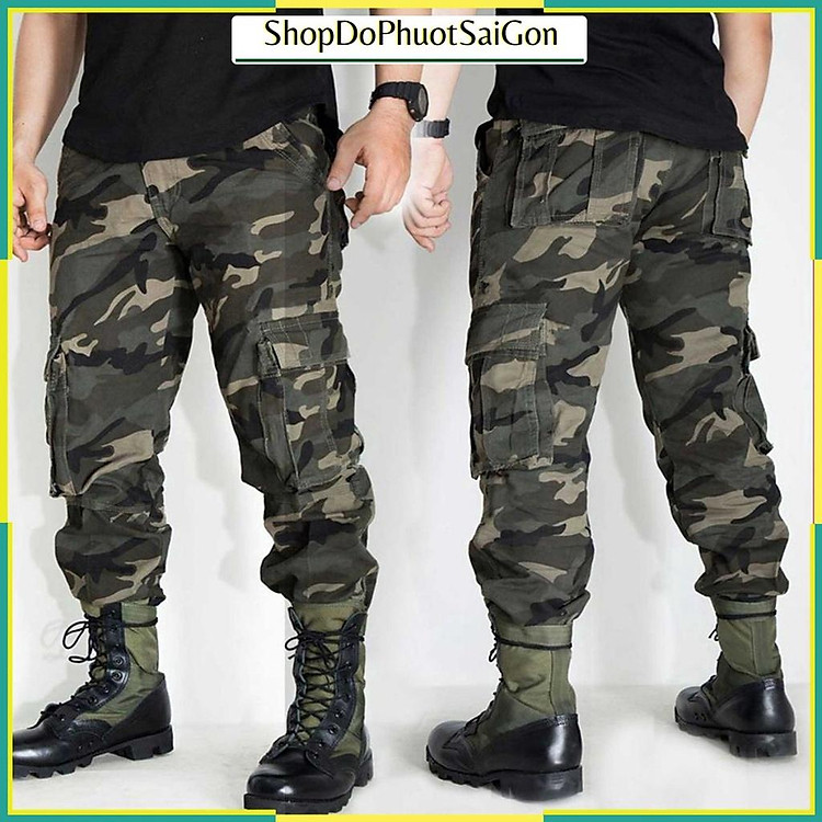 Quần Lính Jogger Túi Hộp Vải Kaki dày dặn - Đi học đi phượt du lịch dã ngoại