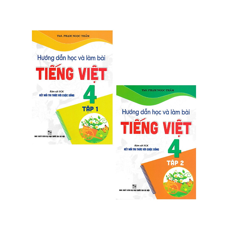 sách - combo hướng dẫn học và làm bài tiếng việt 4 - tập 1 + 2 (bám sát sgk kết nối tri thức với cuộc sống - bộ 2 cuốn)