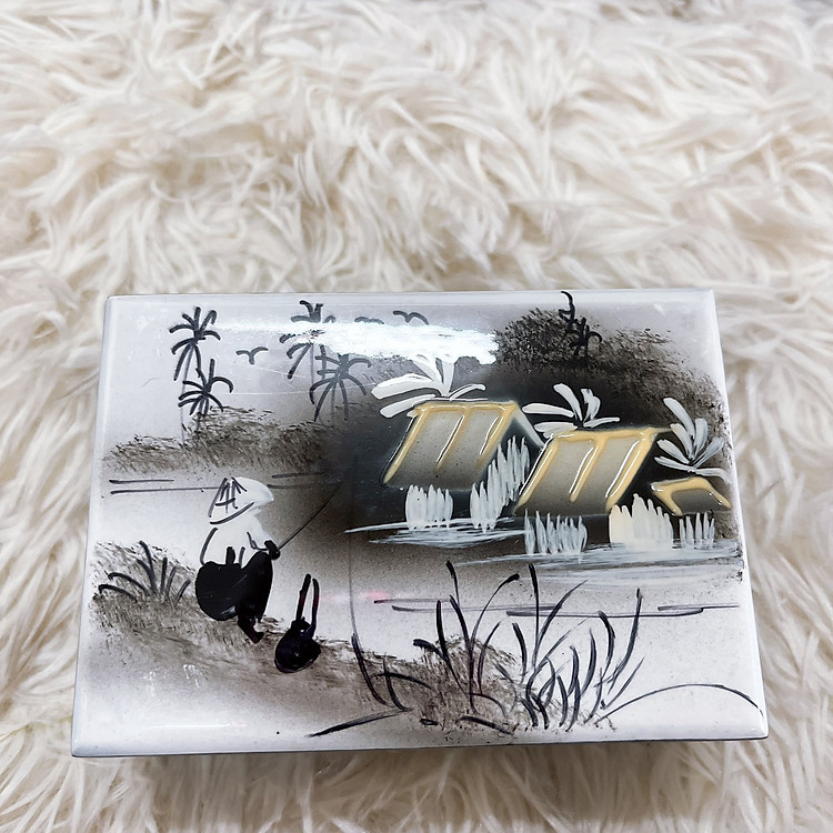 Hộp Đựng Đồ Trang Sức Bằng Gỗ Sơn Mài 8x11cm - Ảnh 6