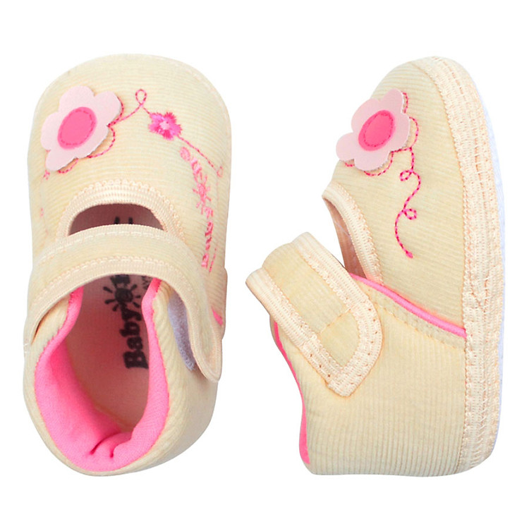 Giày Tập Đi Bé Gái BabyOne Hello B&B SS0822 - Kem