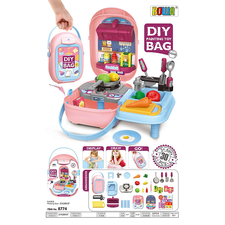 Bộ đồ chơi nhà bếp BOWA 8774 Chính hãng Ưu đãi - Hình ảnh 3