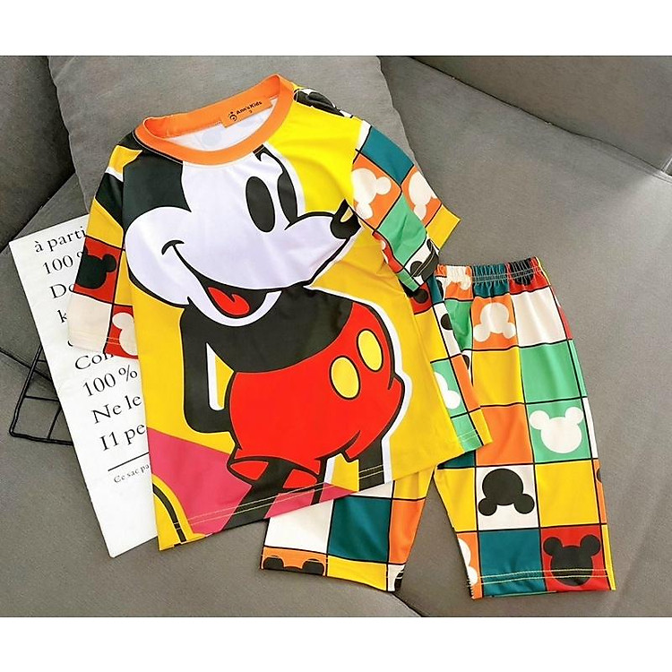 size 24-27 kí- Đồ bộ thun lạnh bé gái loại 1