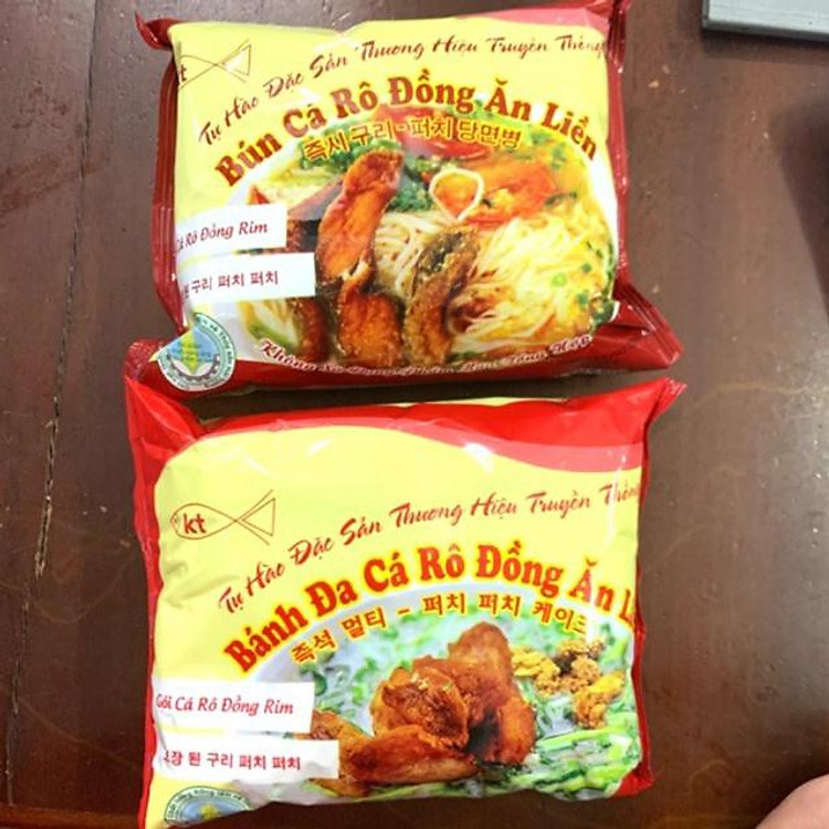 Thùng 20 gói mix 2 vị(Bún cá rô đồng ăn liền,Bún riêu cua đồng ăn liền) Khánh Thọ