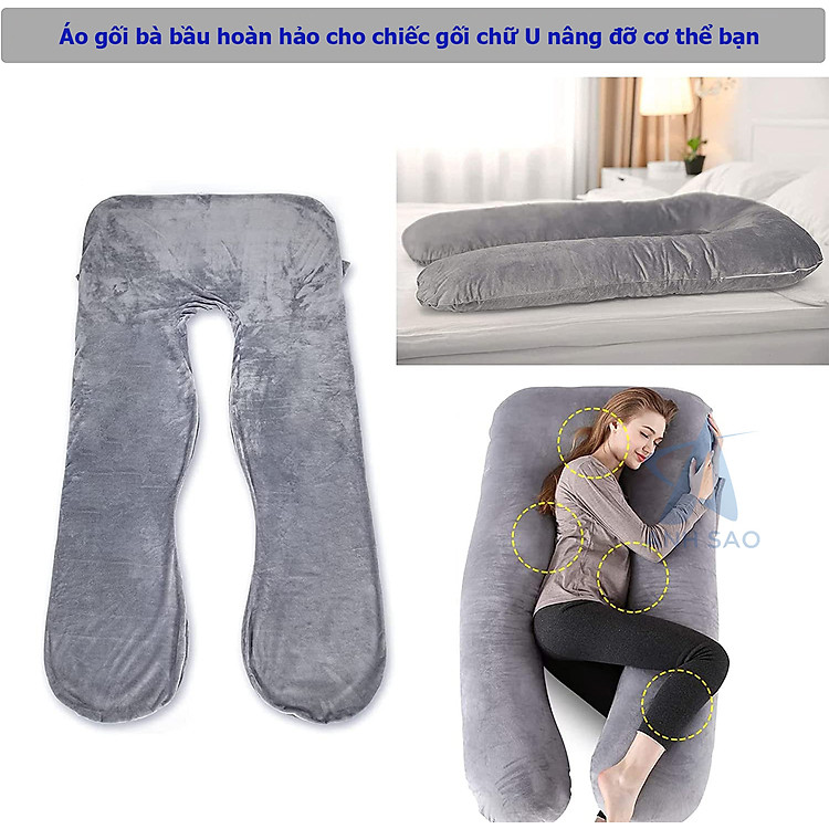 Vỏ gối ôm chữ U cho bà bầu Uy tín Tiết kiệm - Hình ảnh 2