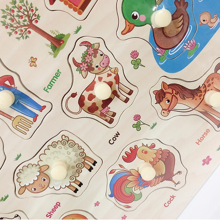 Bảng Tranh Ghép Tiếng Anh Động Vật Chính hãng Giá rẻ - Hình ảnh 2