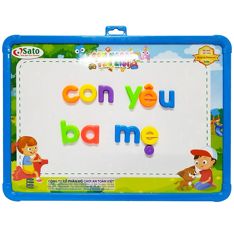 Bảng Học Chữ Cái Sato Tiếng Việt Thường Nam Châm BENRIMART - CGV