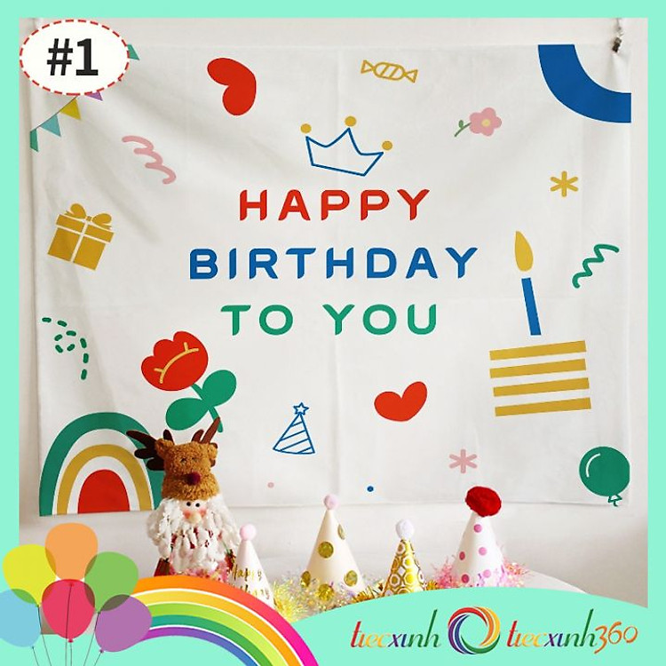 Phông Vải Sinh Nhật Trang Trí Tiệc 50 x 70 cm