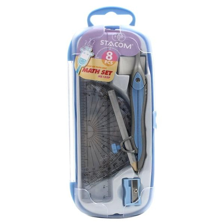 Bộ Dụng Cụ Học Sinh Stacom MS103P – Xanh Da Trời