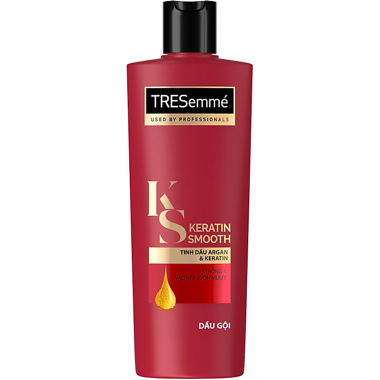 Dầu Gội TRESemmé Keratin Smooth Cho Tóc Khô Xơ Rối Với Công Thức Chuẩn Salon Hydrolyzed Keratin Vào Nếp Suôn Mượt 340g