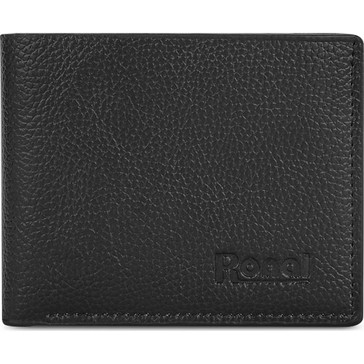 Ví Nam Da PU Ronal Cao Cấp (12 x 10 cm) - Đen