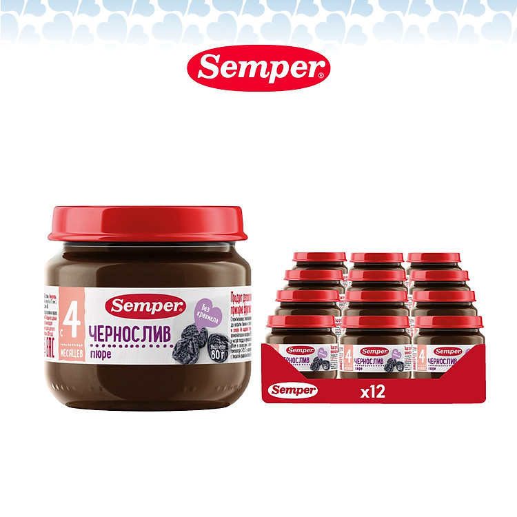 Combo 12 hộp Dinh dưỡng Trái cây nghiền Semper Chính hãng Giá rẻ - Hình ảnh 2