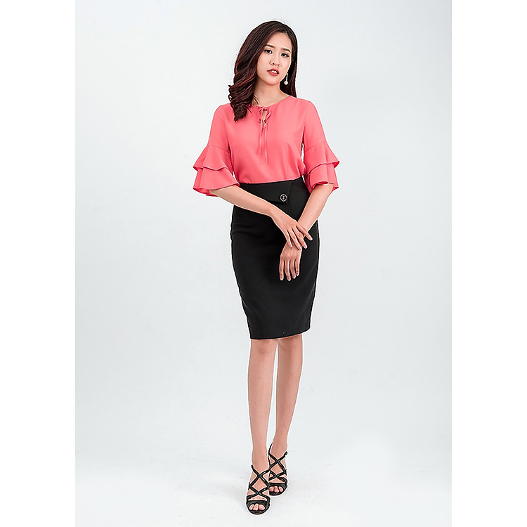 Set áo tay chuông chân váy bút chì 50502-51001