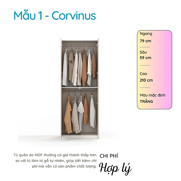 Tủ đựng quần áo hiện đại thương hiệu SMLIFE (nhiều mẫu, có thể đổi size và màu sắc)