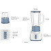 Máy Xay Sinh Tố Đa Năng Sunhouse HappyTime HTD5113G 350W - Hàng chính hãng