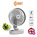 Quạt Sạc Tích Điện Để Bàn Đa Năng COMET CRF1406 6W, 3 Cấp Độ Gió, Có Đèn LED, 2 pin rời 18650 Lithium 1200mAh Để Bàn Văn Phòng - Hàng chính hãng