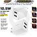 Củ sạc Baseus hỗ trợ sạc nhanh 2.1A sạc được 2 thiết bị cùng lúc tiết kiệm được 20-40% thời gian sạc - Hàng chính hãng
