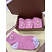 Combo/set 3 đôi tất bé gái dễ thương màu hồng, vớ trẻ em cotton mềm mịn, hình hoa, có đệm cao su chống trượt – E2CP102