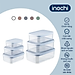 Bộ 6 hộp thực phẩm chữ nhật Hokkaido 500-750-1000-1500-2000-2500ml