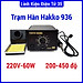 Mỏ Hàn Thiếc, Trạm Hàn Hako 936 220V 60W - Điều Chỉnh Nhiệt 200-480°C, Nhỏ Gọn, Lên Nhiệt Nhanh, Bền Bỉ
