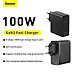 Bộ sạc siêu nhanh Baseus GaN2 Fast Charger 1C 100W (GaN2 Technology, QC5.0/QC4.0/PD3.0/ PPS Multi Quick Charge Protocol Support) - Hàng Chính Hãng