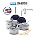 Chảo chống dính thép không gỉ phủ tinh thể kim cương cao cấp Blue Diamond 28cm
