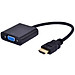 Cáp Chuyển Đổi HDMI Sang VGA + Audio Cáp Tròn Đầu Chuyển Đổi HDMI To VGA Bộ Chuyển Đổi Cho PC, Laptop, Máy Chiếu Cao Cấp Độ Dài 20CM Giao Màu Ngẫu Nhiên - Hàng Nhập Khẩu