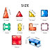 Đồ chơi xếp hình nam châm ánh sáng cầu vồng Mideer Colorful Magnetic Tiles cho bé từ 3 tuổi trở lên