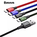 Cáp sạc đa năng Baseus Rapid Series 4 trong 1 cho iPhone/ iPad, Smartphone & Tablet Android (3.5A, 1.2M, Type C/ Micro/ IP , Fast charge 4 in 1 Cable)- Hàng chính hãng