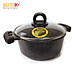 Nồi vân đá chống dính Bennix Terra size 18cm/20cm đáy từ vung kính