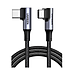 Cáp sạc USB 2.0 Type-C to Type-C  Ugreen 70698 bẻ góc 2 đầu 90 độ vuông góc  2M - Hàng chính hãng